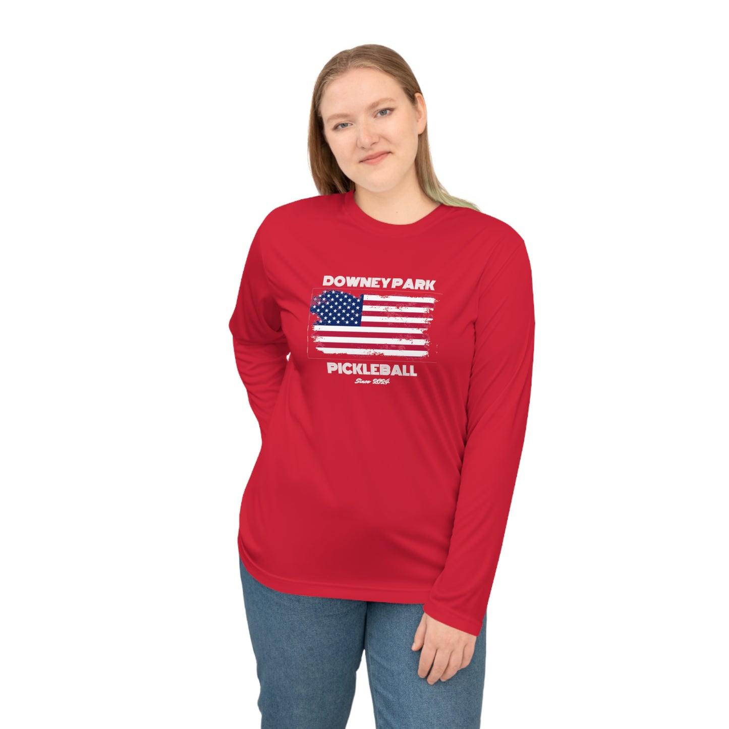 Downey Park Pickleball Since 2024 100% Polyester Moisture Wicking UV Performance Long Sleeve Shirt