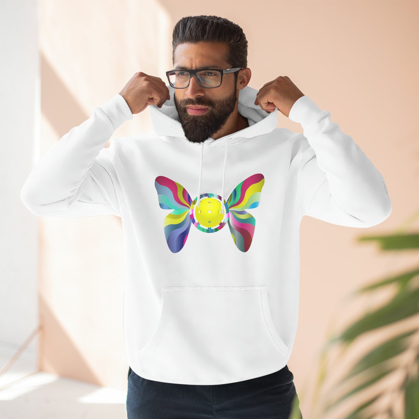 Pickleball Butterfly Super Cute Unisex Premium Pickleball Pullover Hoodie