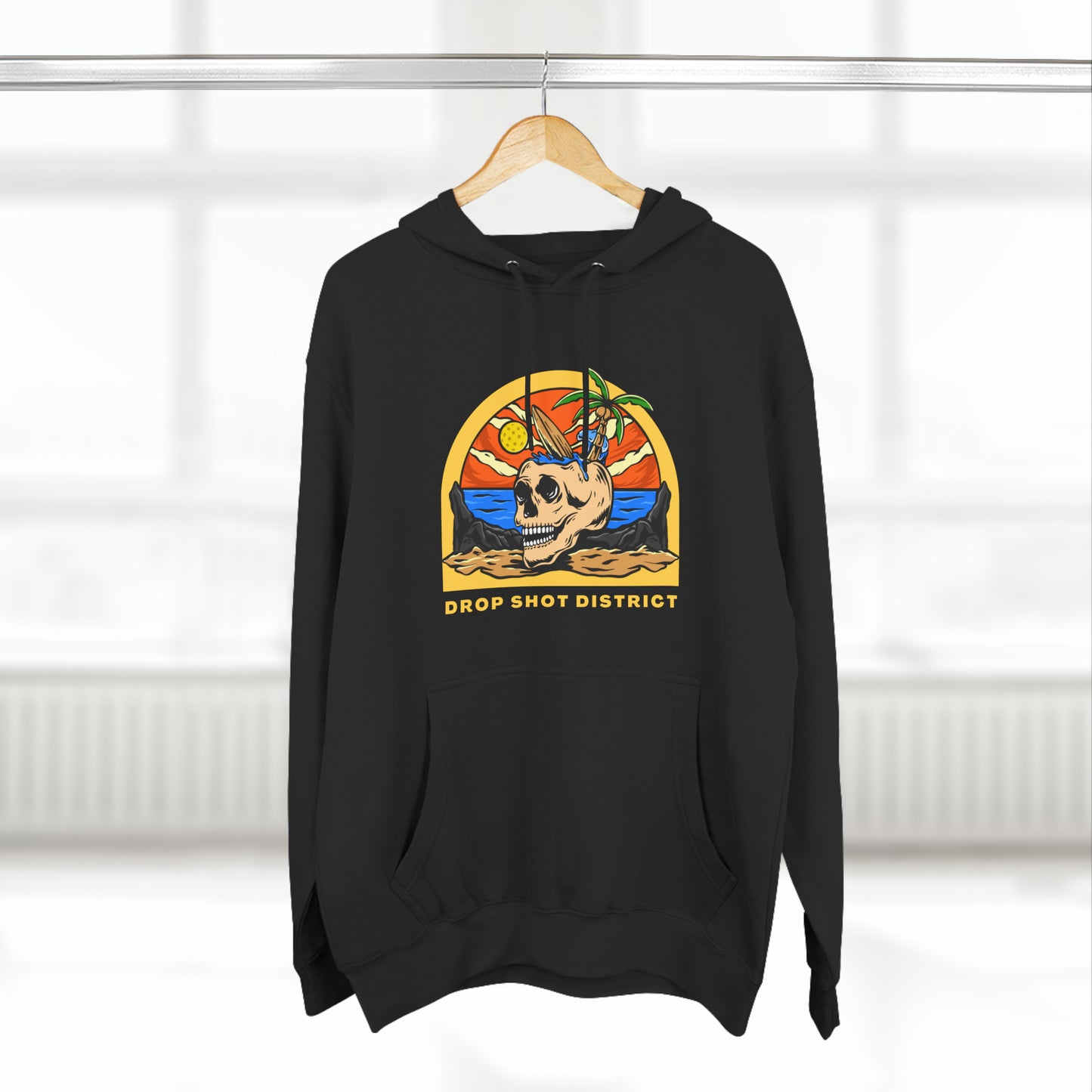 Drop Shot District Skeleton Unisex Premium Pullover Pickleball Hoodie