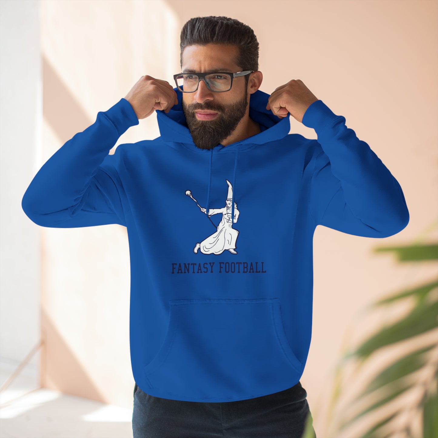 Fantasy Football Wizard Unisex Funny Premium Pullover Hoodie