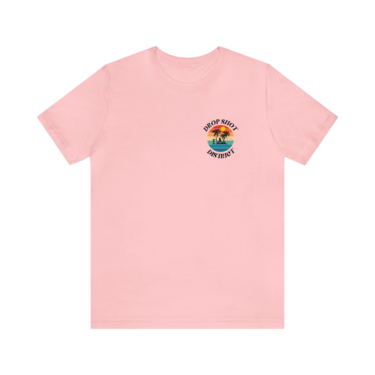 Double-Sided Unisex Drop Shot District Logo Premium Pickleball T-Shirt