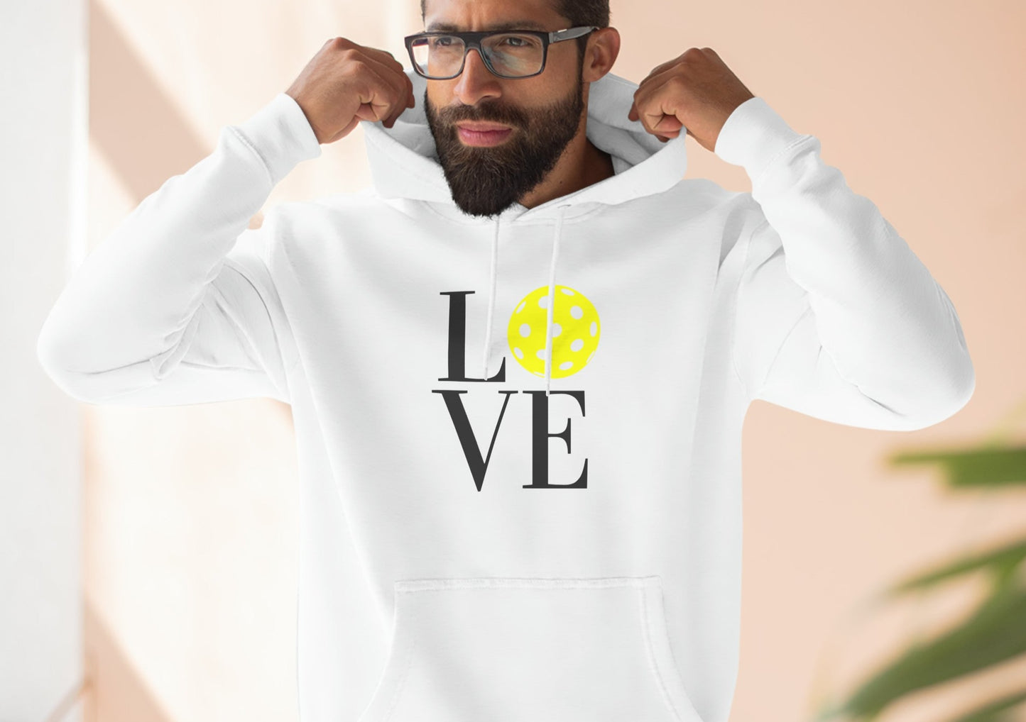 Unisex LOVE Pickleball Super Cute Premium Pullover Hoodie