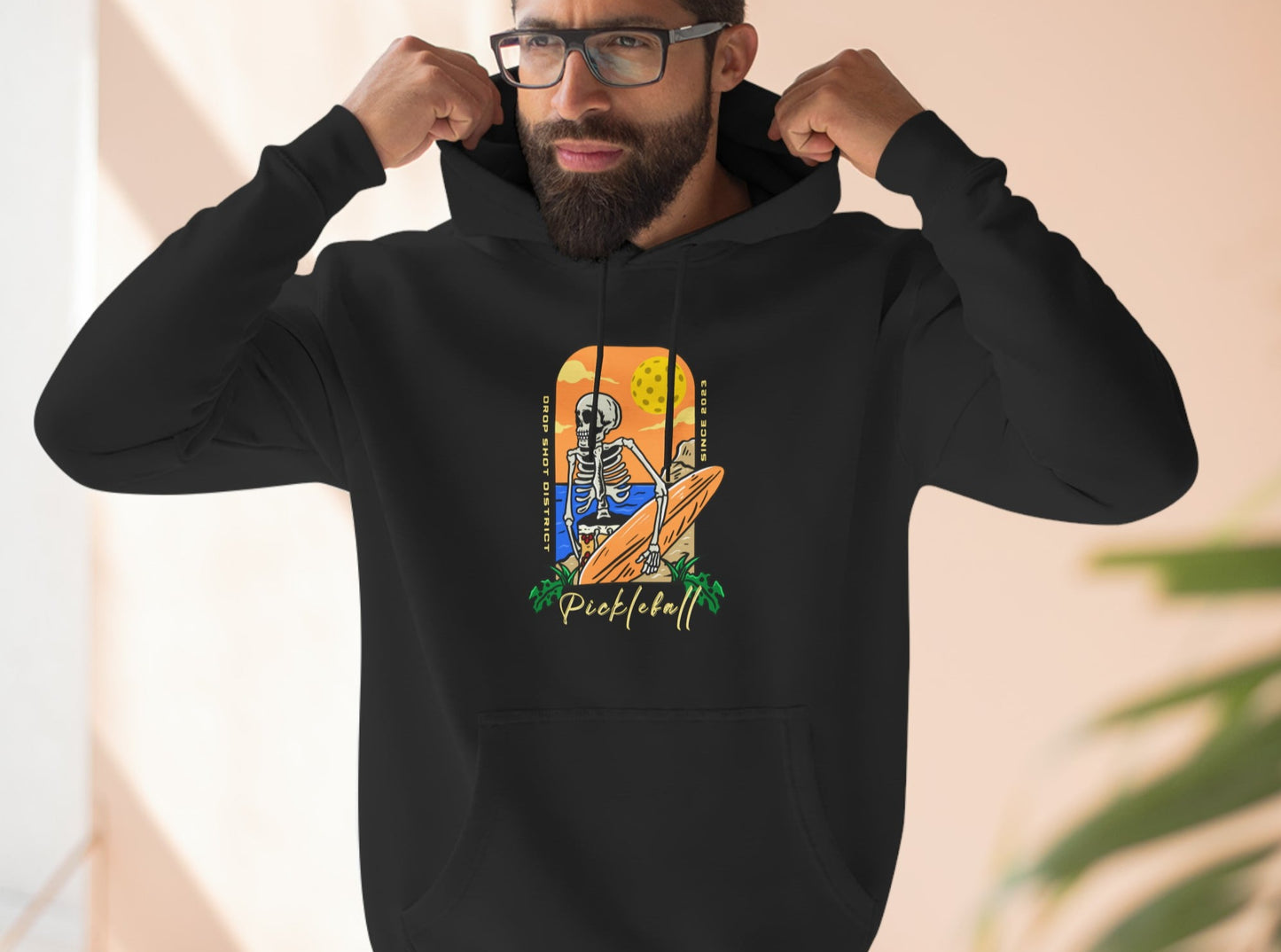 Super fresh style Unisex Pickleball Skeleton Premium Pullover Hoodie