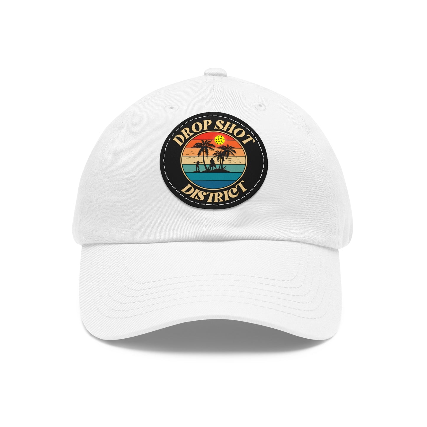 Drop Shot District Logo Pickleball Hat with Leather Patch
