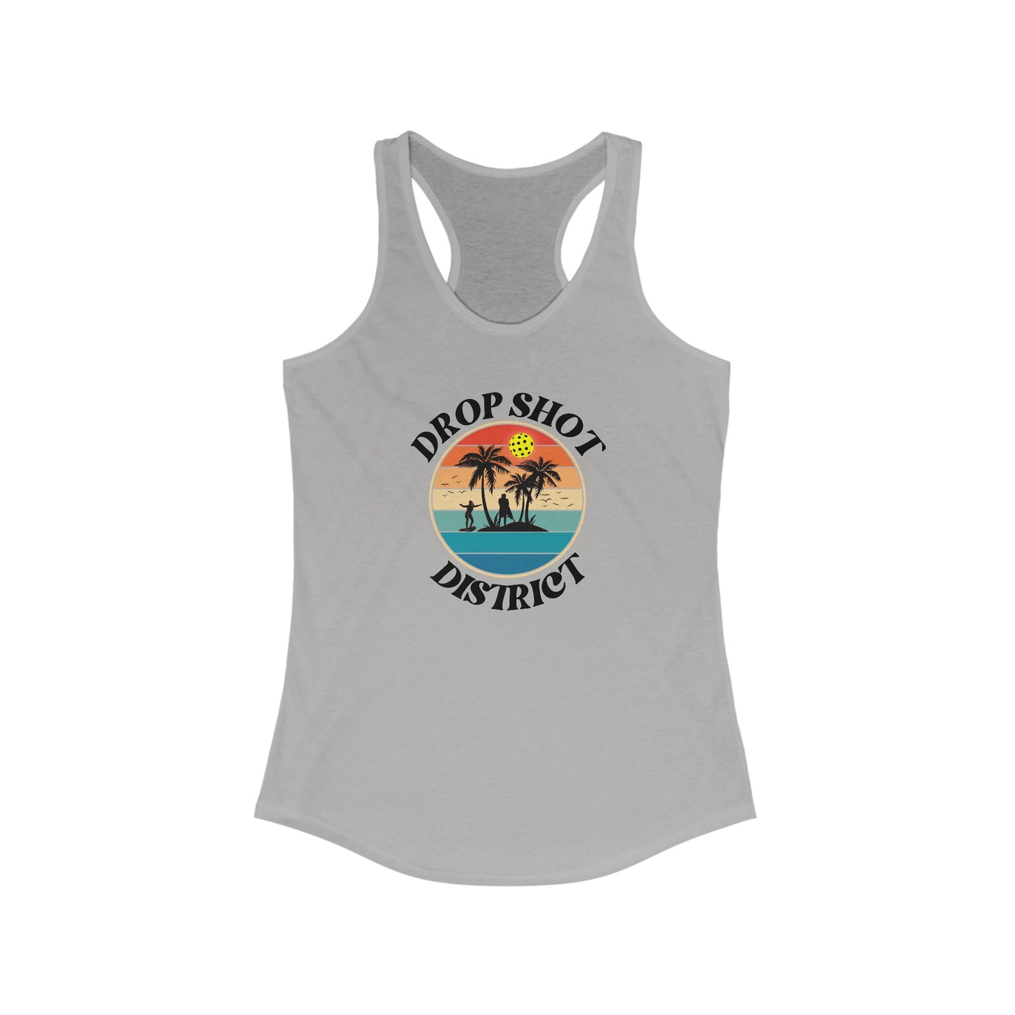 Drop Shot District Logo Women's Super Cute Pickleball Tank Top