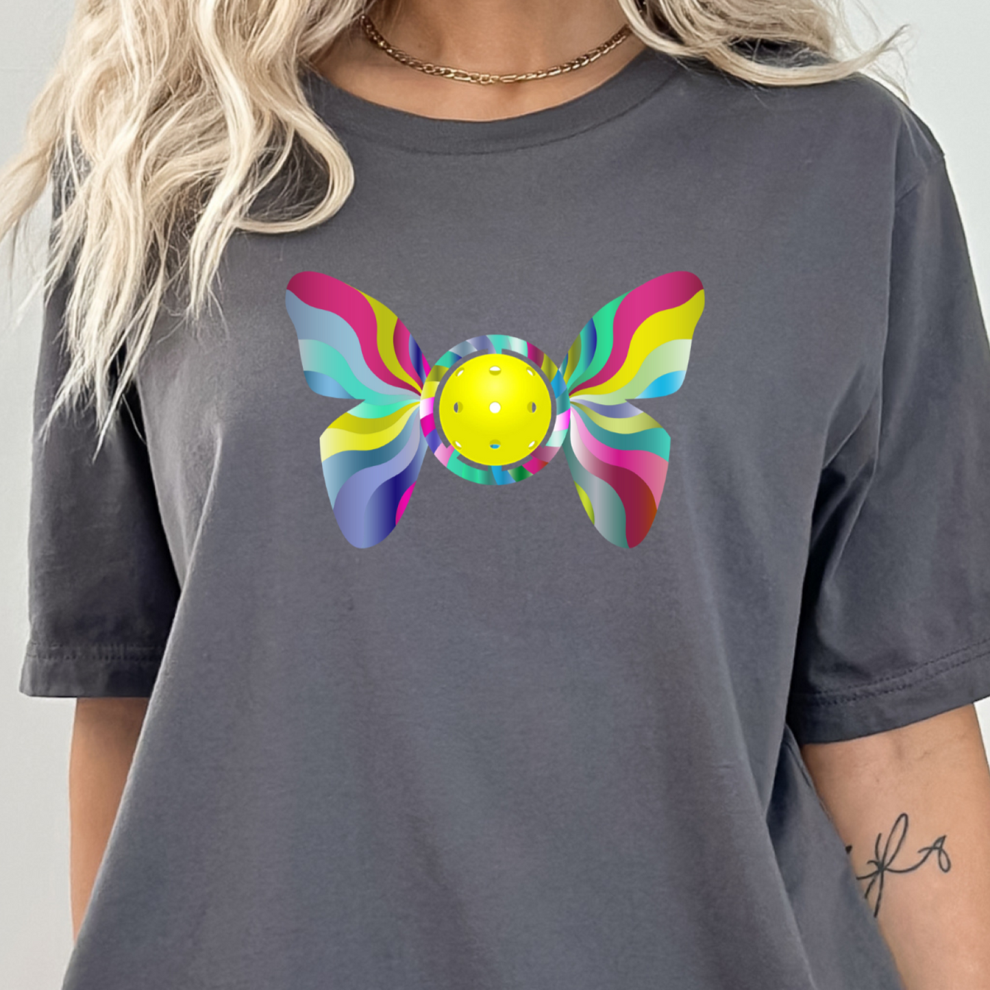 Gorgeous Pickleball Butterfly Unisex Premium Pickleball T-Shirt