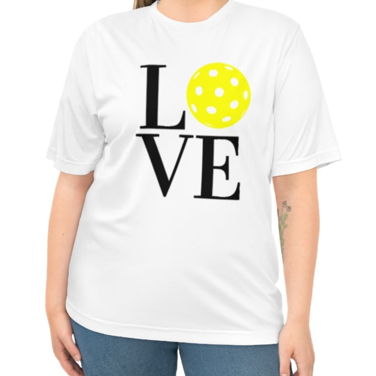 Cute Unisex LOVE Performance Pickleball T-shirt