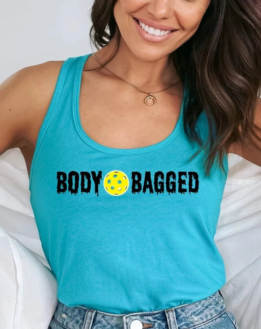 Cute Body Bagged Pickleball Womens Racerback Tank Top