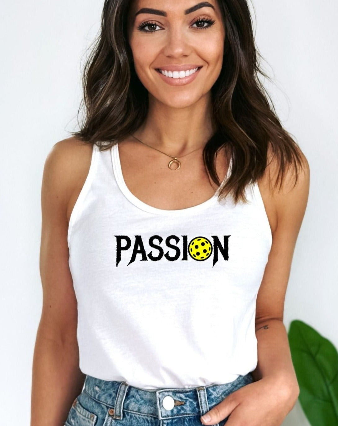 Super cute, sharp looking Passion Pickleball Women's Racerback Tank Top