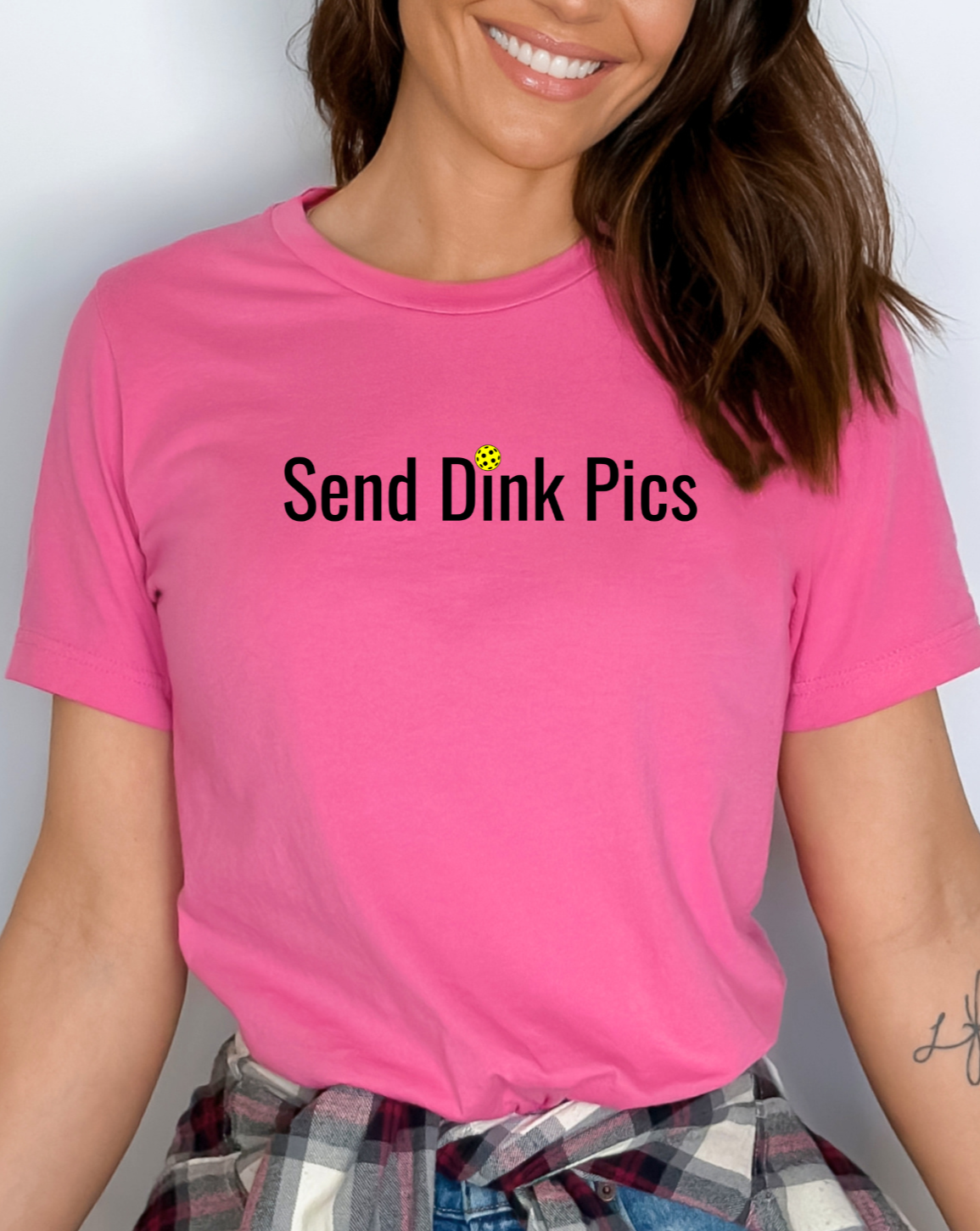 Unisex Send Dink Pics (in print) Funny Premium Pickleball T-Shirt