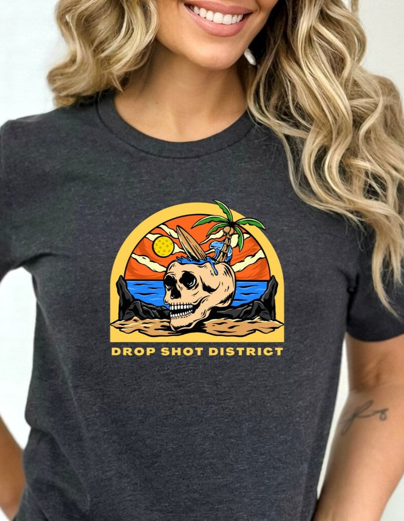 Unisex Drop Shot District Skeleton Premium Pickleball T-Shirt