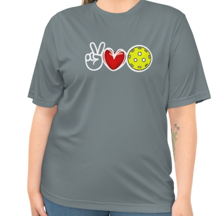 Super cute stylish Unisex Peace, Love, Pickleball Performance T-shirt