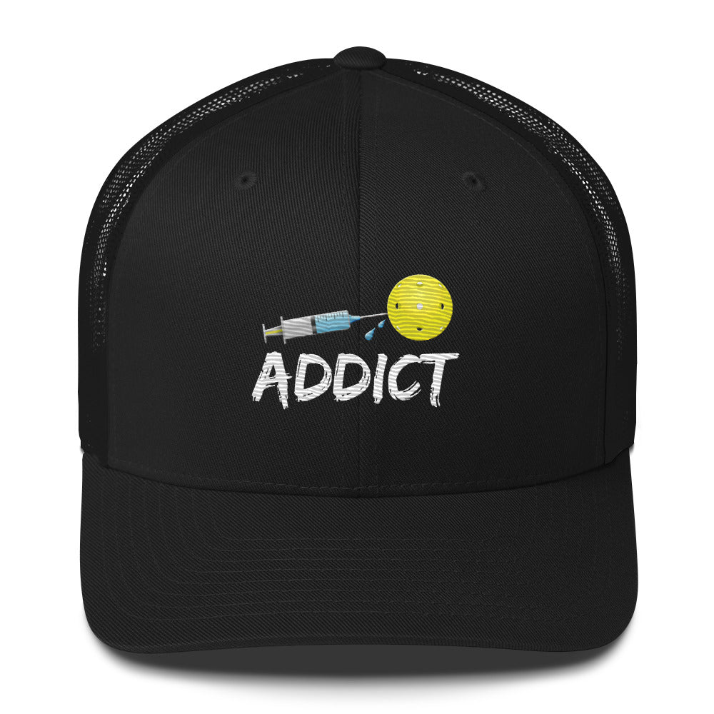 Pickleball Addict Embroidered Pickleball Trucker Hat