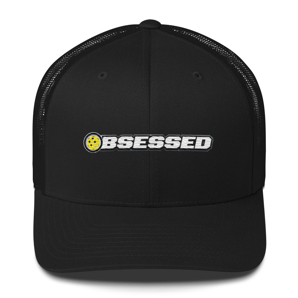 Obsessed With Pickleball Embroidered Pickleball Trucker Hat