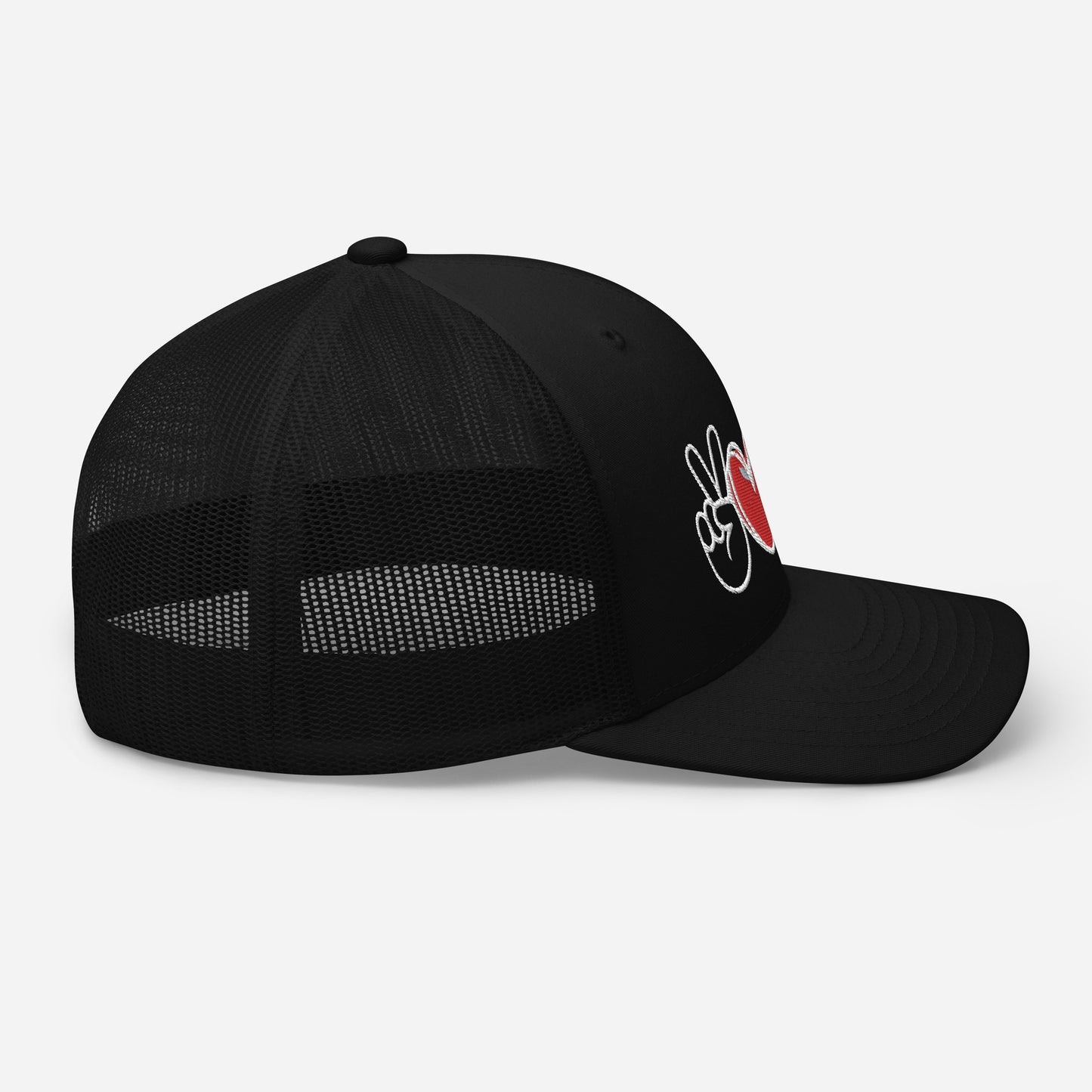 Peace, Love, Pickleball Super Cute Embroidered (in white) Pickleball Trucker Cap