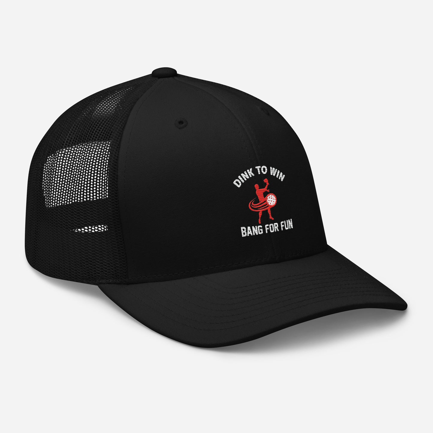 Dink To Win Bang For Fun Embroidered Funny Pickleball Trucker Hat
