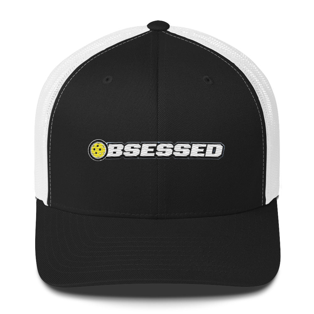 Obsessed With Pickleball Embroidered Pickleball Trucker Hat