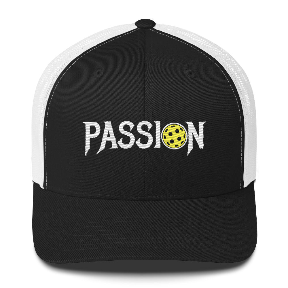 Passion Embroidered (with white) Pickleball Trucker Hat | Pickleball Passionate