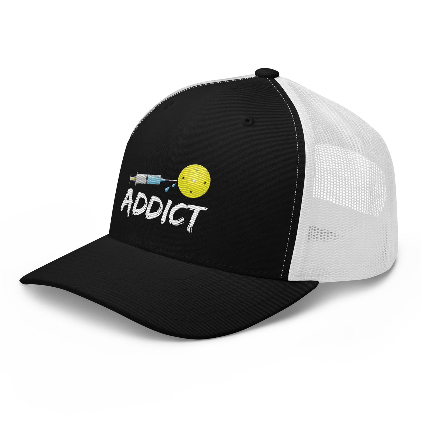 Pickleball Addict Embroidered Pickleball Trucker Hat