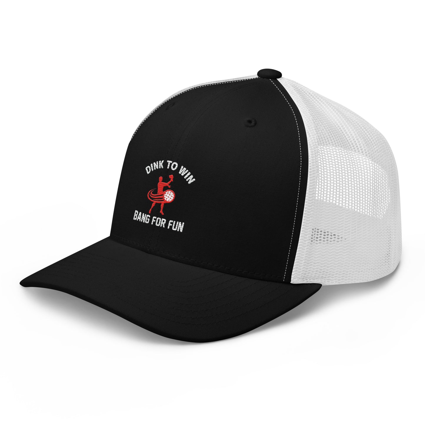 Dink To Win Bang For Fun Embroidered Funny Pickleball Trucker Hat
