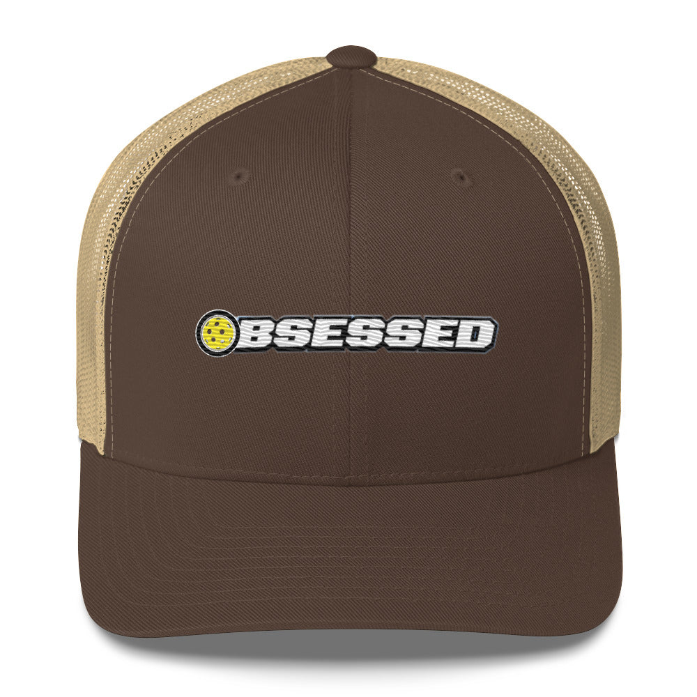 Obsessed With Pickleball Embroidered Pickleball Trucker Hat