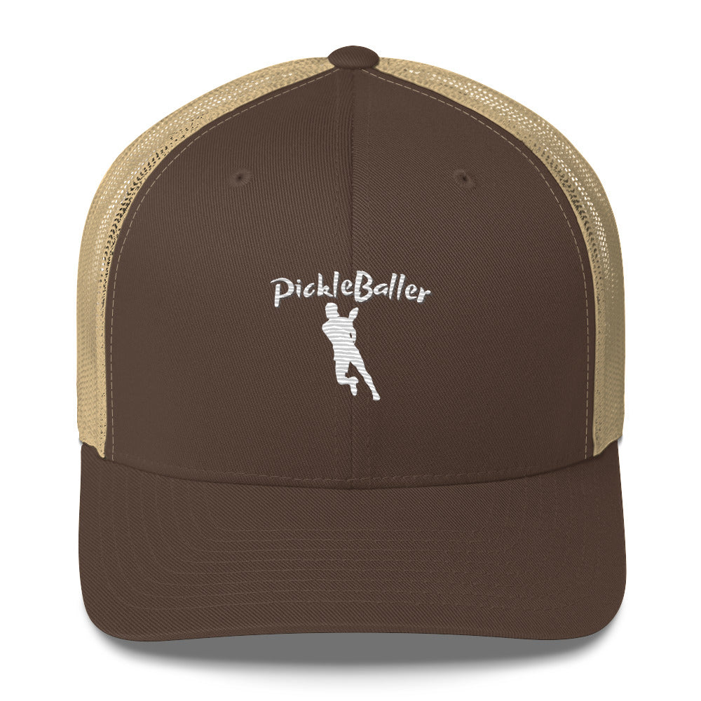 PickleBaller Embroidered Pickleball Trucker Hat