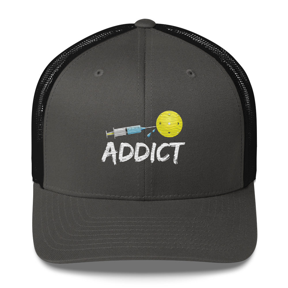Pickleball Addict Embroidered Pickleball Trucker Hat
