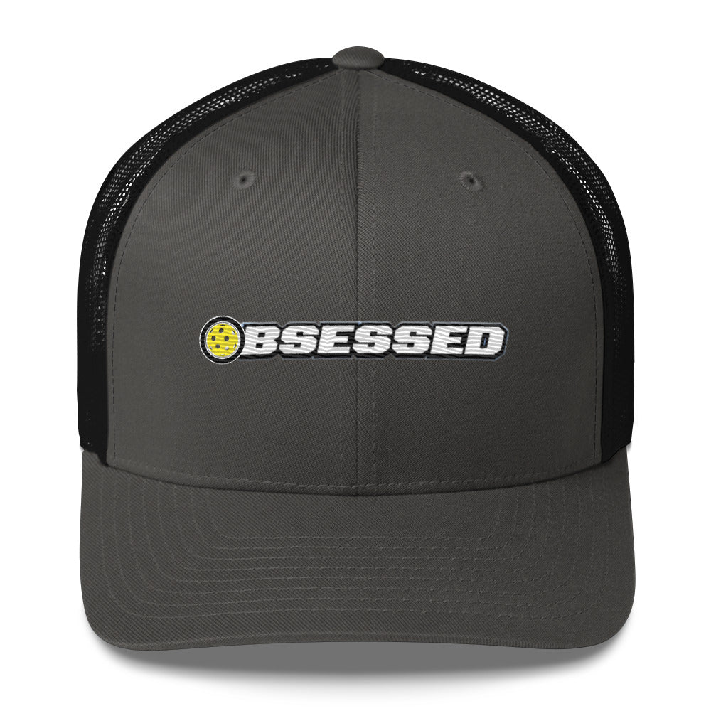 Obsessed With Pickleball Embroidered Pickleball Trucker Hat