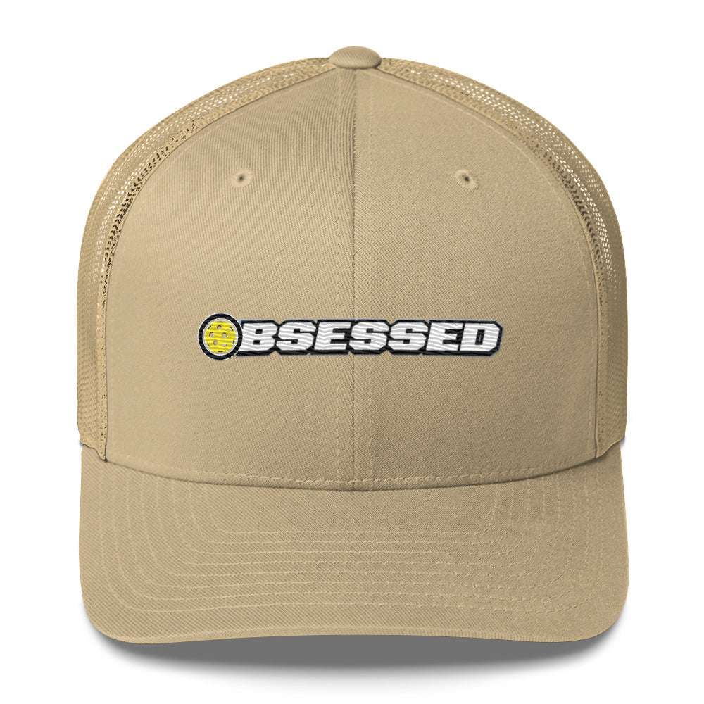 Obsessed With Pickleball Embroidered Pickleball Trucker Hat