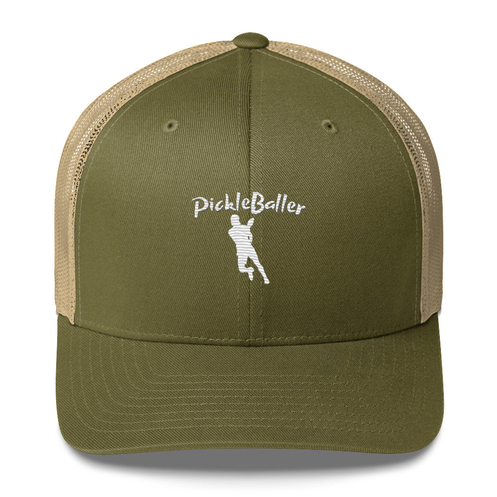 PickleBaller Embroidered Pickleball Trucker Hat