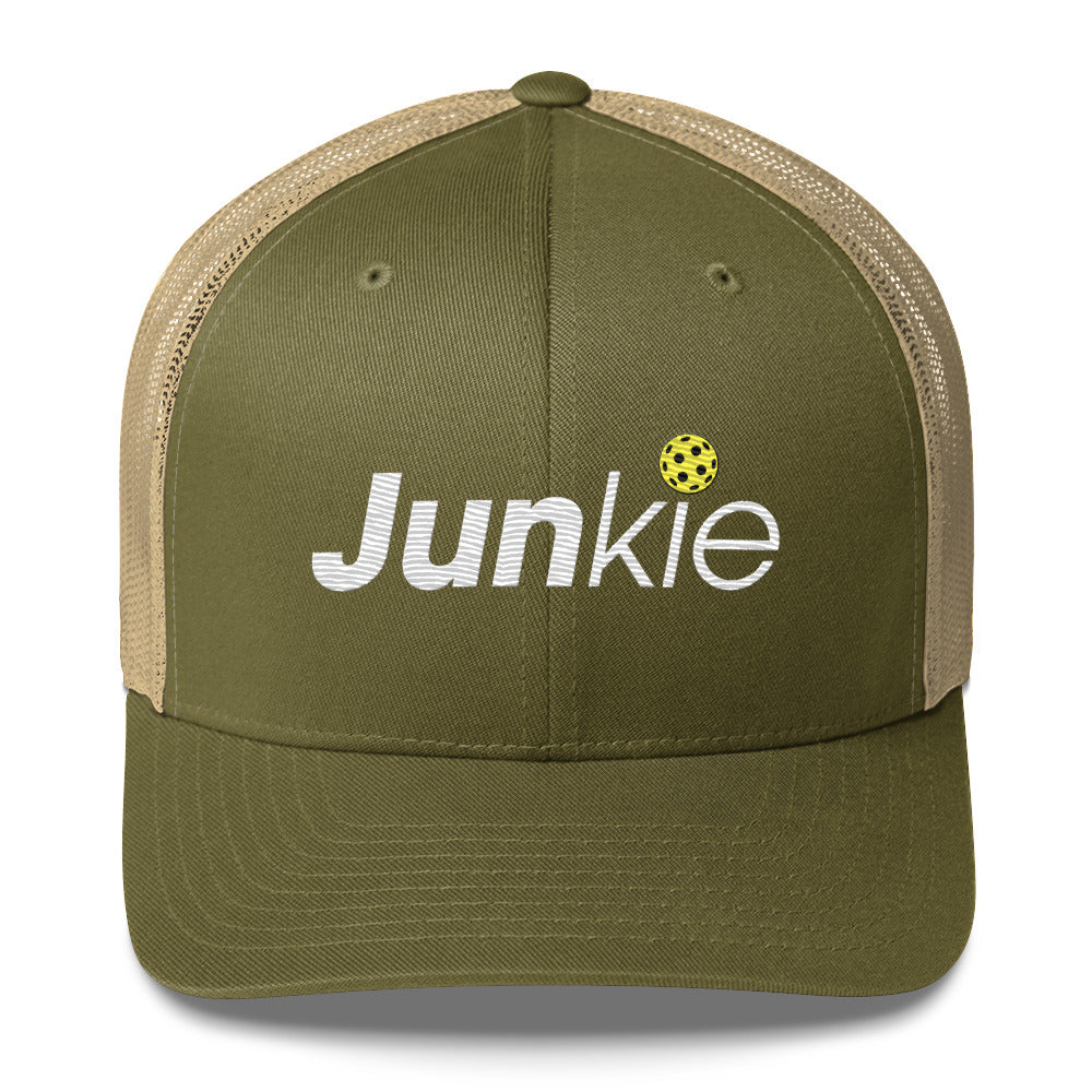 Pickleball Junkie Embroidered Pickleball Trucker Hat