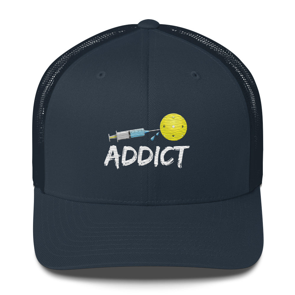 Pickleball Addict Embroidered Pickleball Trucker Hat