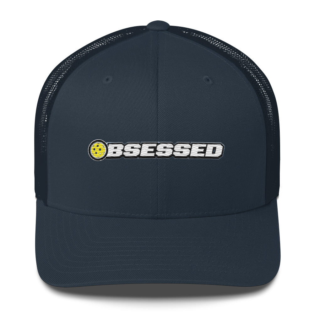 Obsessed With Pickleball Embroidered Pickleball Trucker Hat