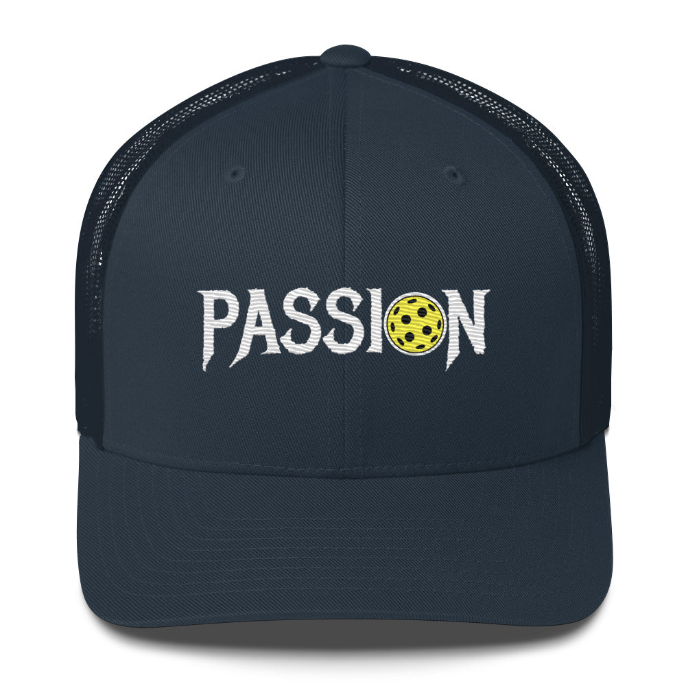 Passion Embroidered (with white) Pickleball Trucker Hat | Pickleball Passionate