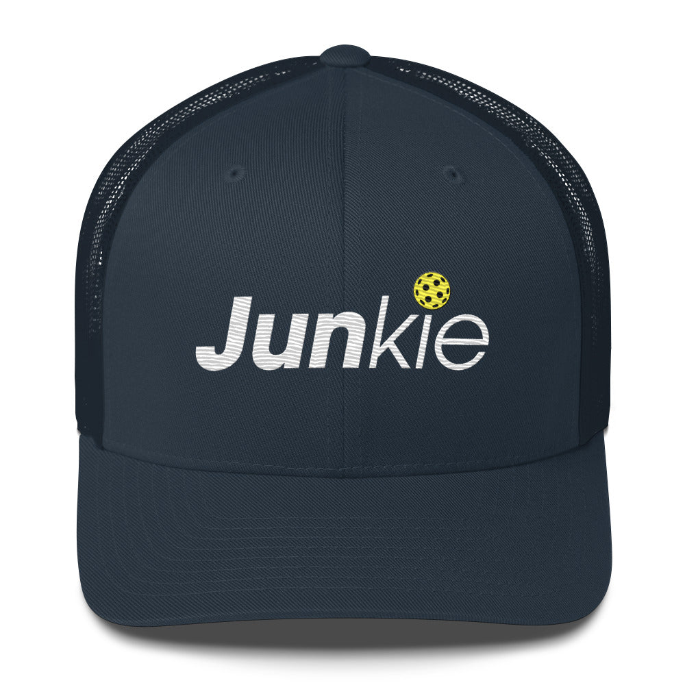 Pickleball Junkie Embroidered Pickleball Trucker Hat