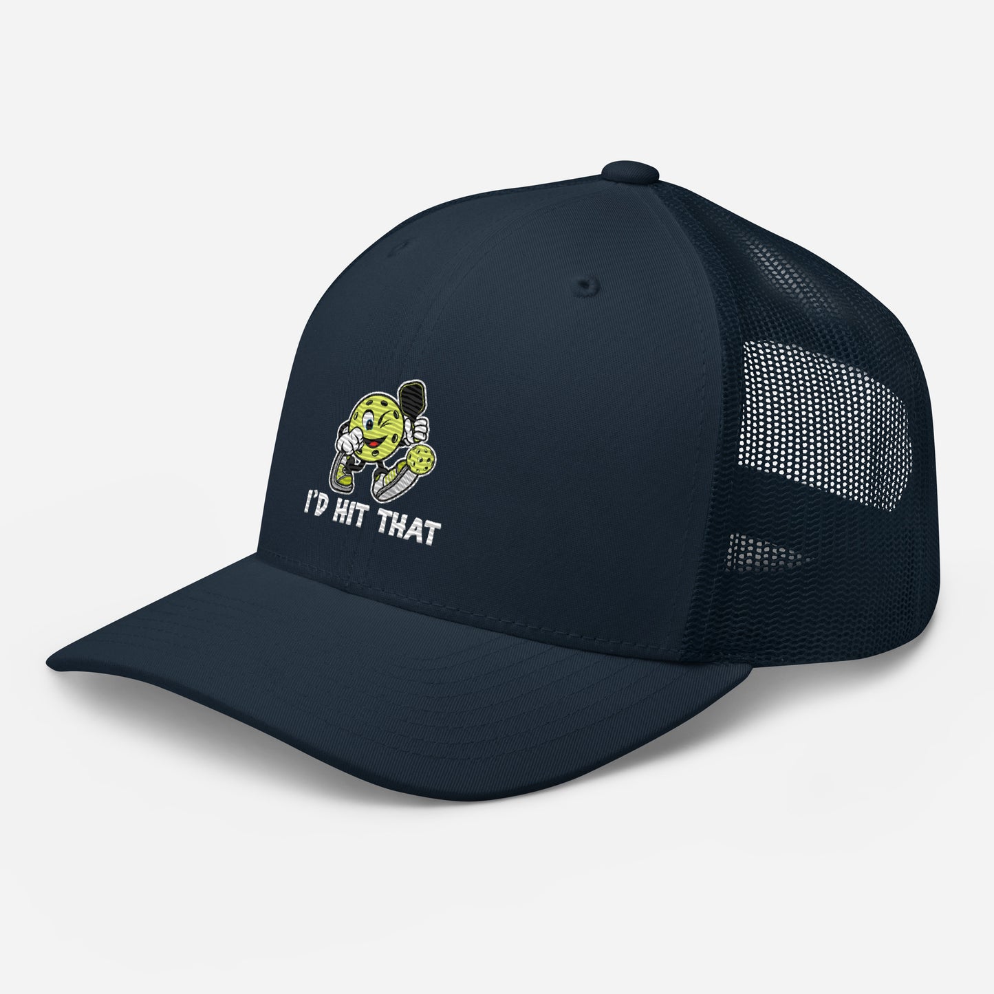 I'd Hit That Funny Cartoon Pickleball Embroidered Trucker Hat