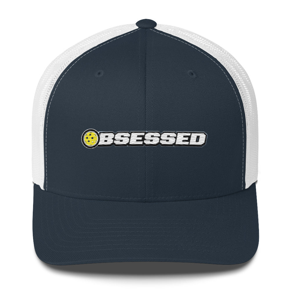 Obsessed With Pickleball Embroidered Pickleball Trucker Hat