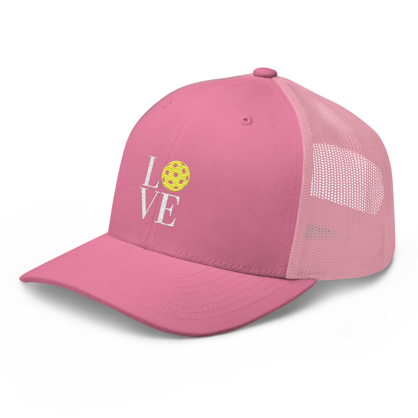 LOVE Pickleball Super Cute Embroidered Pickleball Trucker Hat