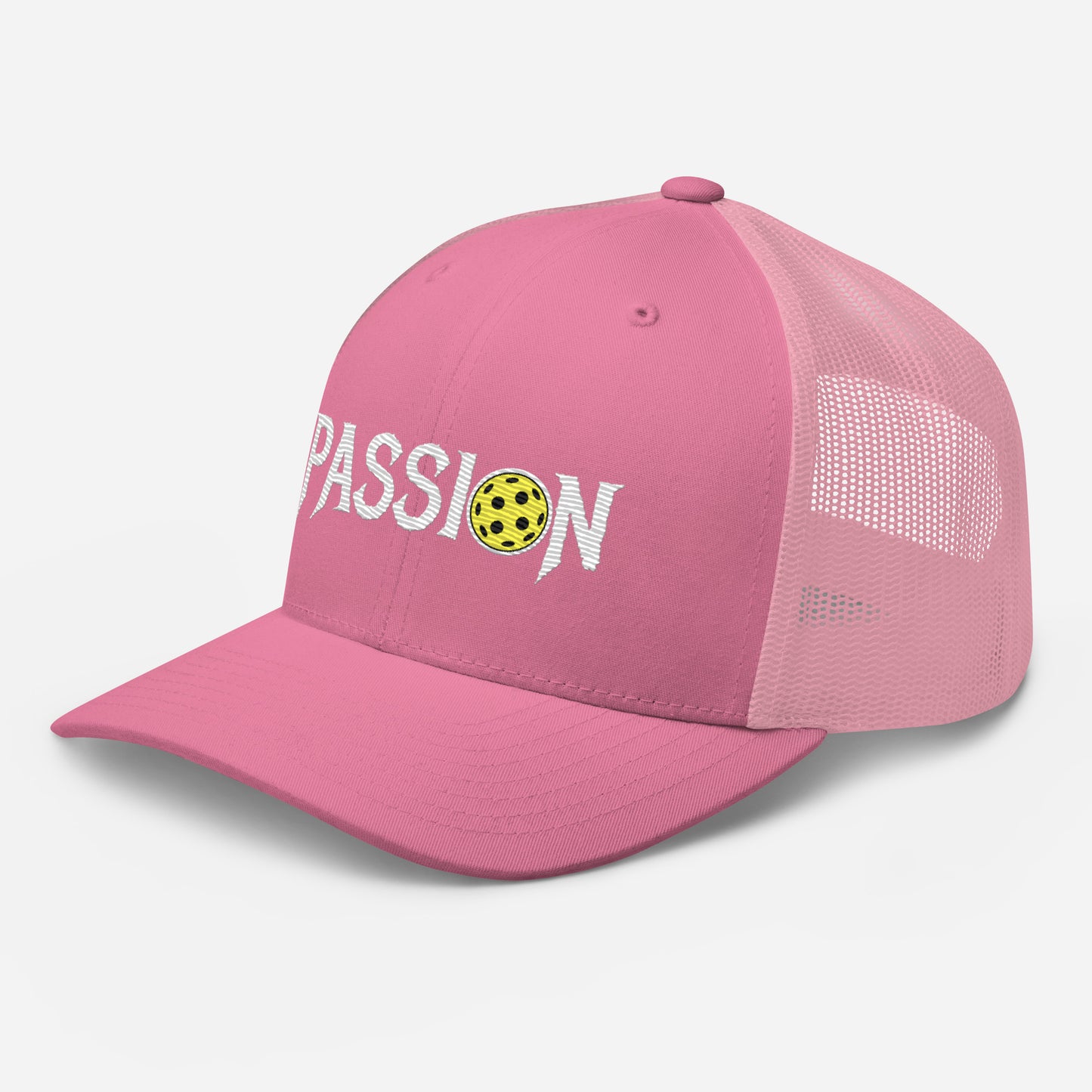 Passion Embroidered (with white) Pickleball Trucker Hat | Pickleball Passionate