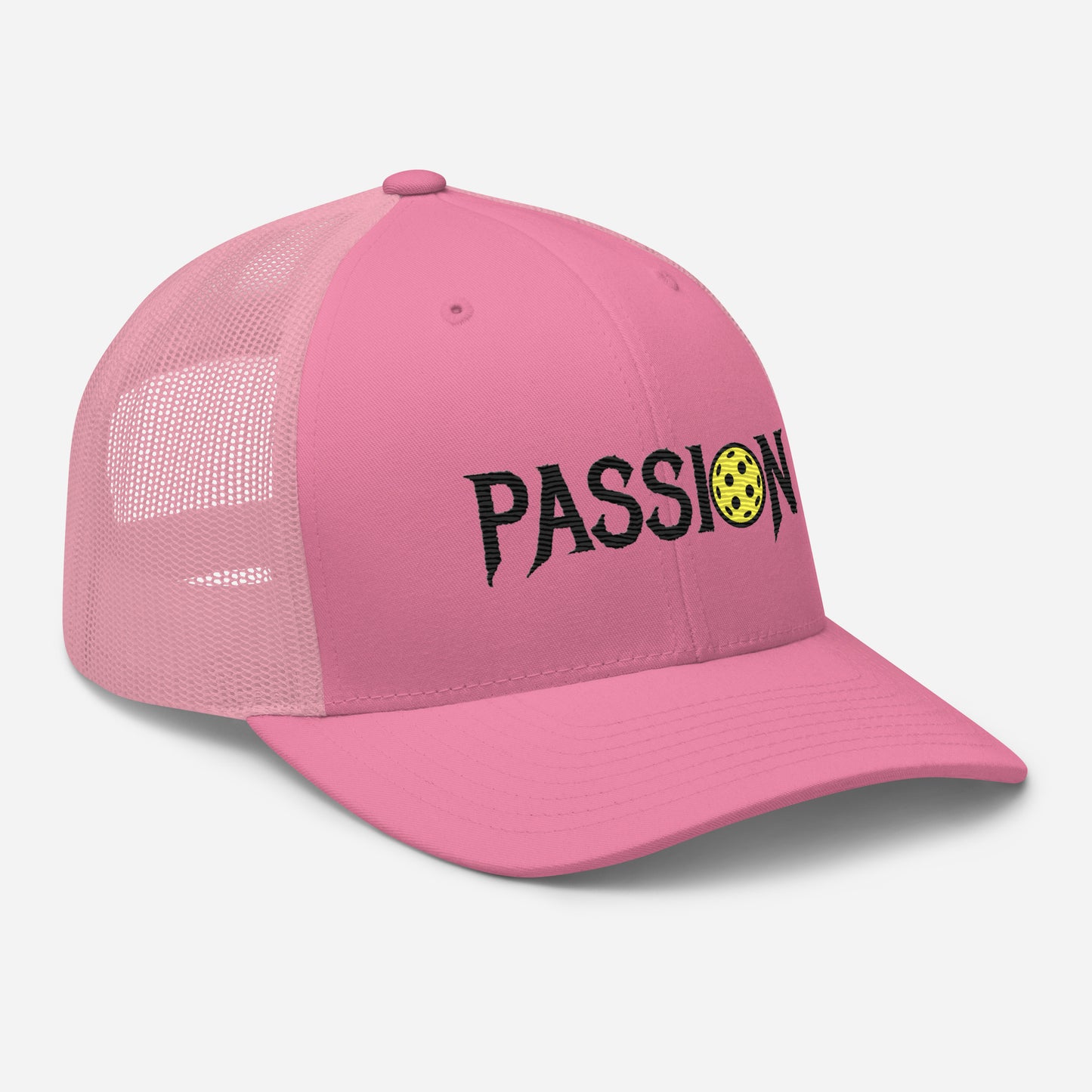 Passion Embroidered (with black) Pickleball Trucker Hat | Pickleball Passionate