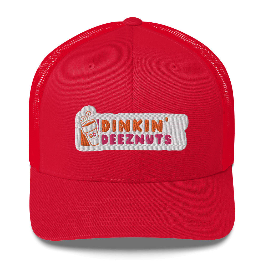 Dinkin' Deeznuts Funny Embroidered Pickleball Trucker Hat | Dinking