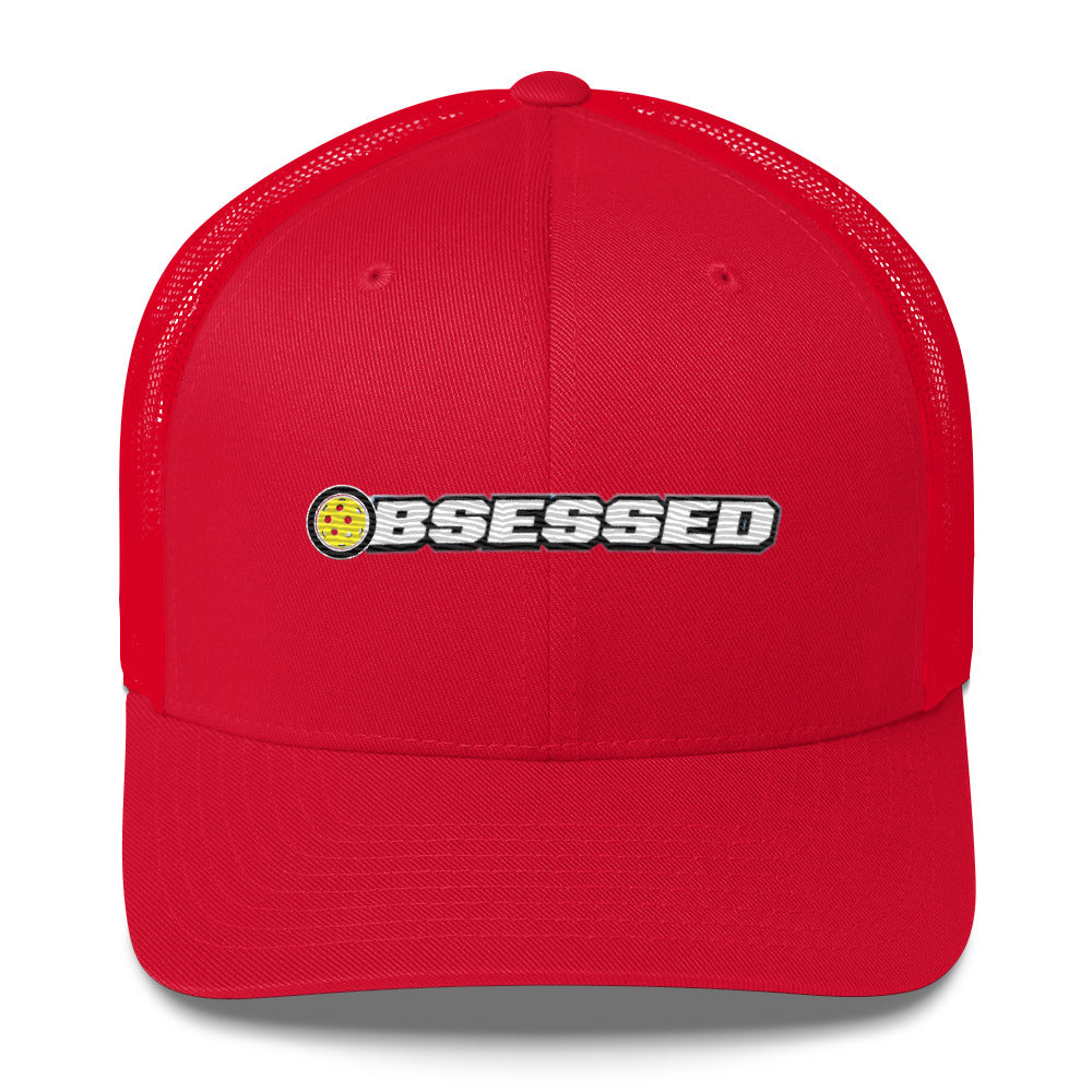 Obsessed With Pickleball Embroidered Pickleball Trucker Hat