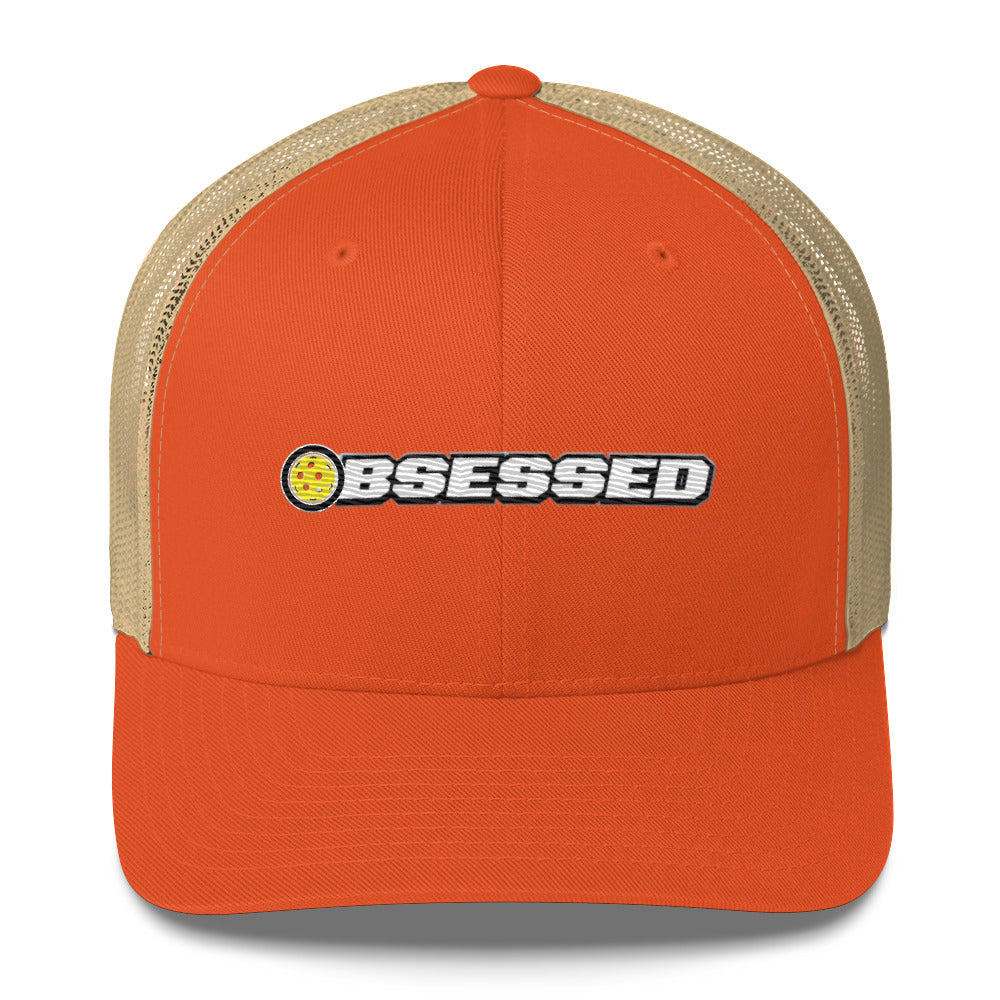 Obsessed With Pickleball Embroidered Pickleball Trucker Hat