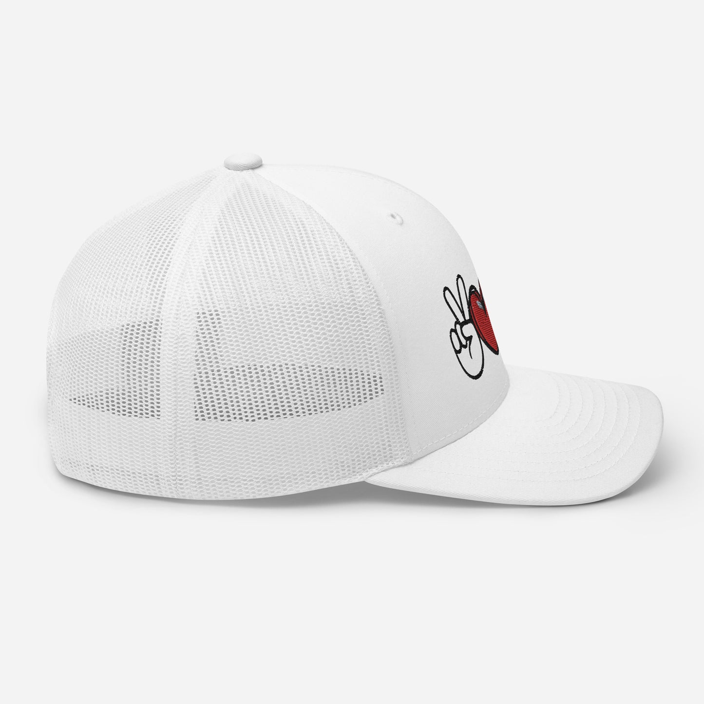 Peace, Love, Pickleball Super Cute Embroidered (in black) Pickleball Trucker Hat