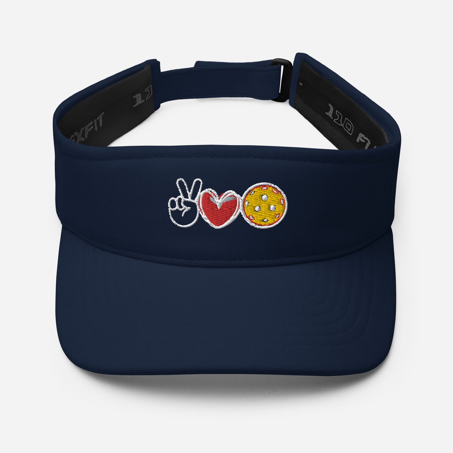 Peace, Love, Pickleball Super Cute Embroidered (in white) Pickleball Visor