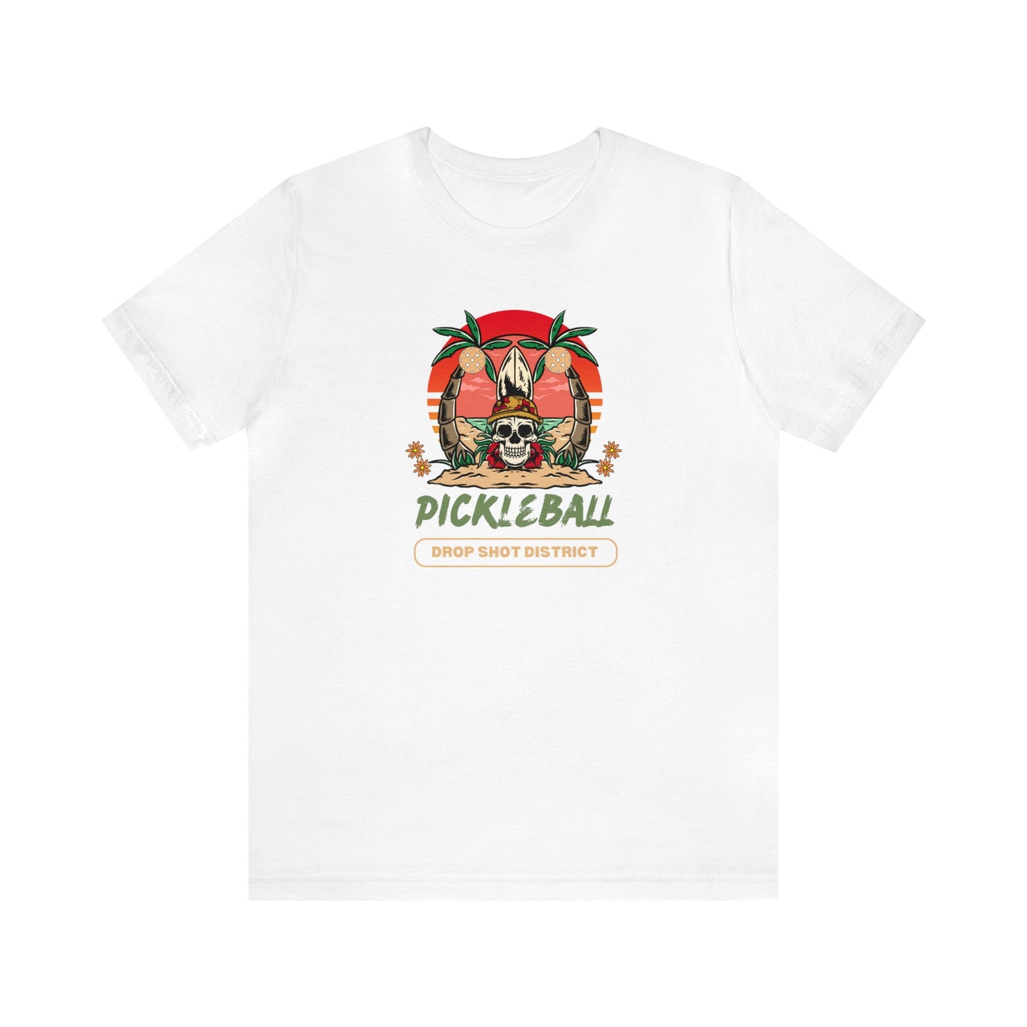 Unisex Skeleton Head Drop Shot District Premium Pickleball T-Shirt
