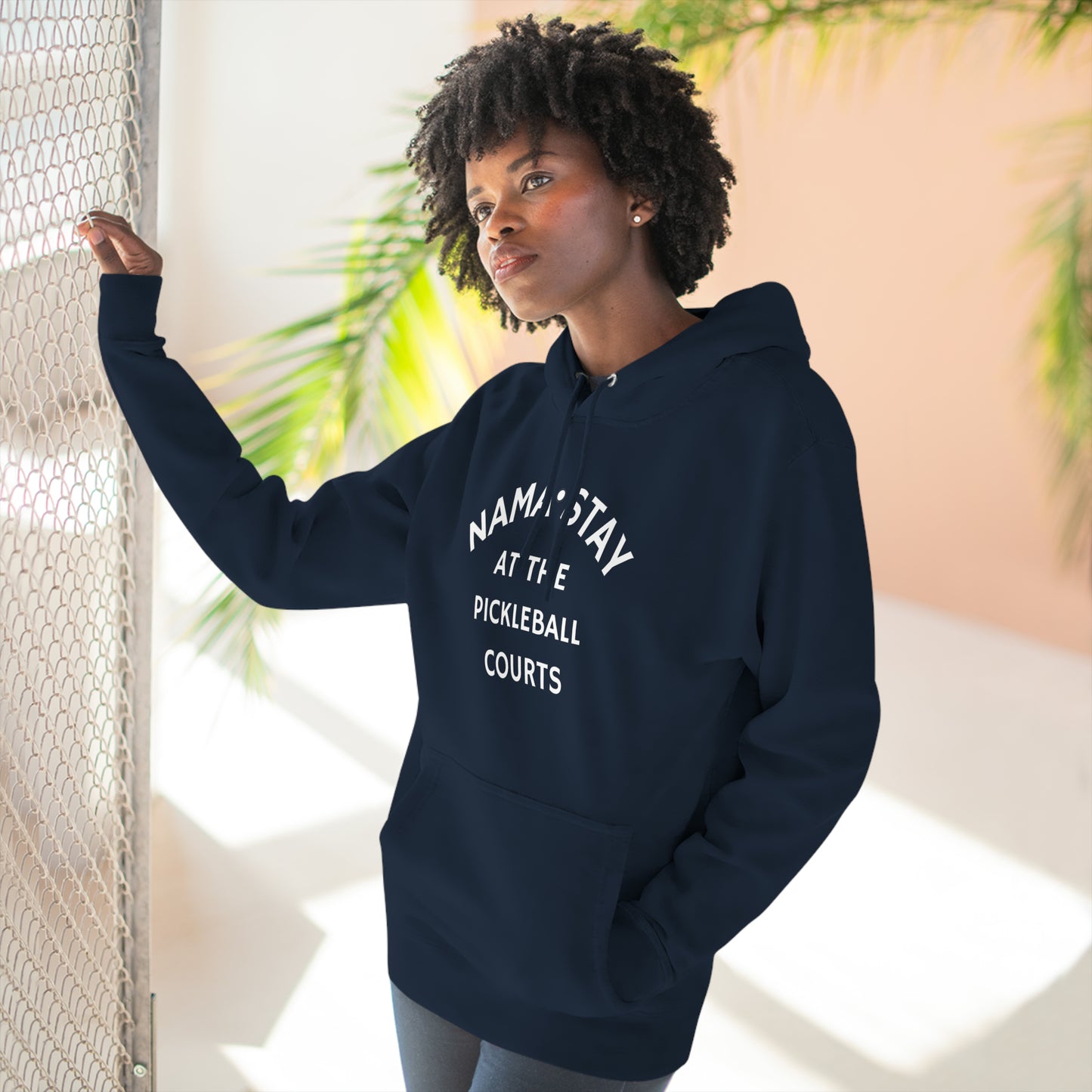 Unisex Nama Stay At The Pickleball Courts. Premium Pullover Hoodie