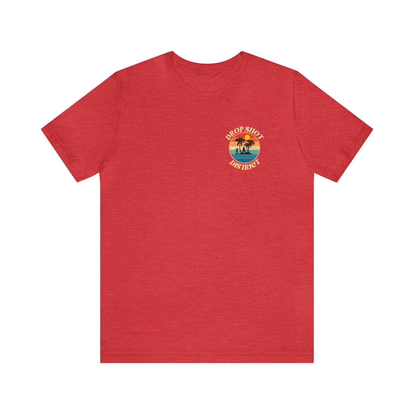 Double-Sided Unisex Drop Shot District Logo Premium Pickleball T-Shirt
