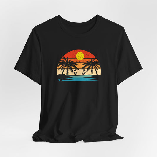 Unisex Beautiful Pickleball Sunset Premium T-Shirt