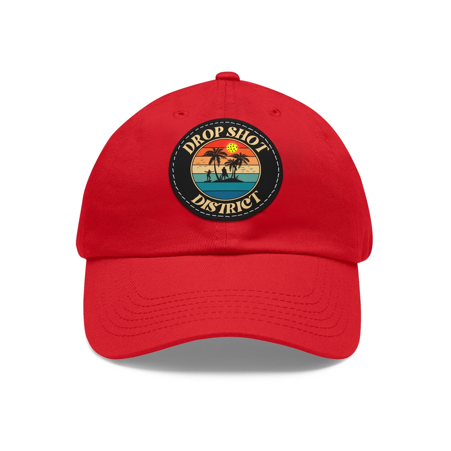 Drop Shot District Logo Pickleball Hat with Leather Patch